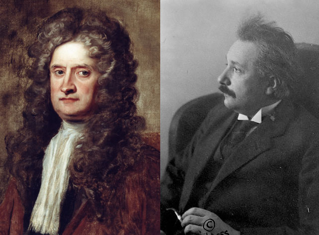 Albert Einstein on Isaac Newton
