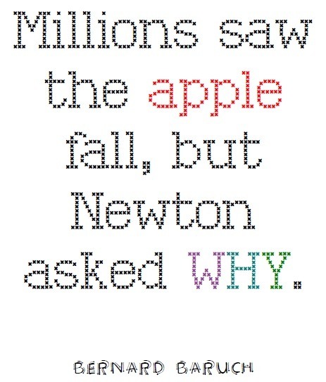 "Millions saw the apple fall, but Newton asked WHY" ~Bernard Baruch
